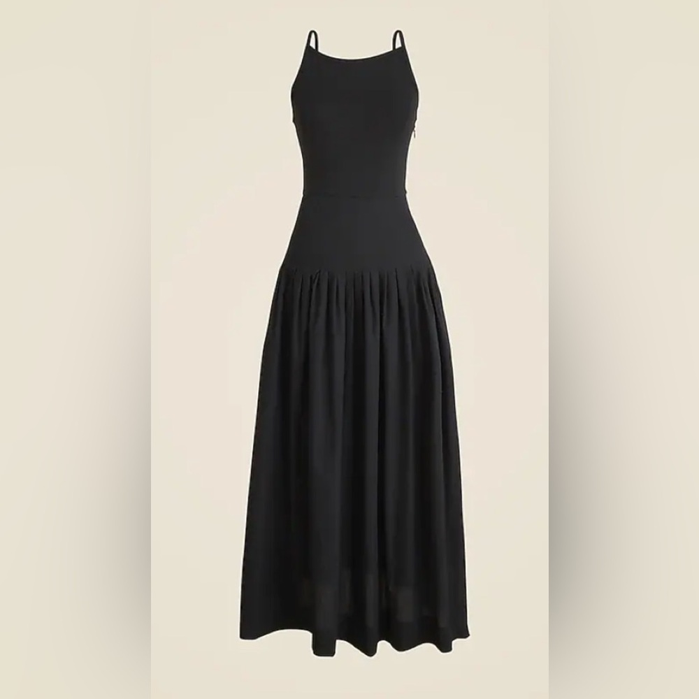 Pintuck Black NWT J. Crew Maxi Dress, XL